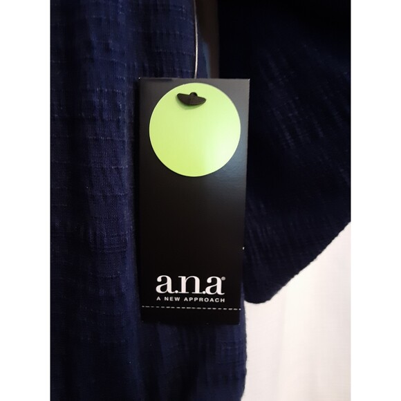 A New Approach (ana) New with Tags Navy Pull Over Blouse Top Size Medium - Picture 7 of 7